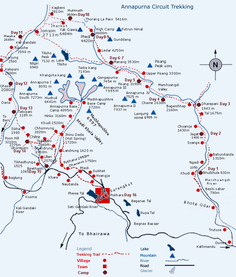 Annapurna circuit Trekking Maps